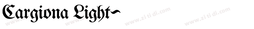 Cargiona Light字体转换
